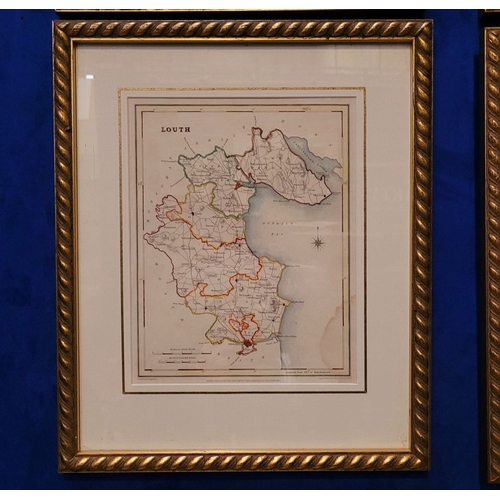 23 - A LARGE COLLECTION OF FRAMED MAPS FROM LEWIS’ TOPOGRAPHICAL DICTIONARY OF IRELAND, includes Cavan, W... 