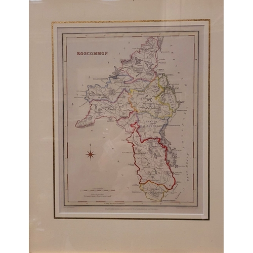 23 - A LARGE COLLECTION OF FRAMED MAPS FROM LEWIS’ TOPOGRAPHICAL DICTIONARY OF IRELAND, includes Cavan, W... 