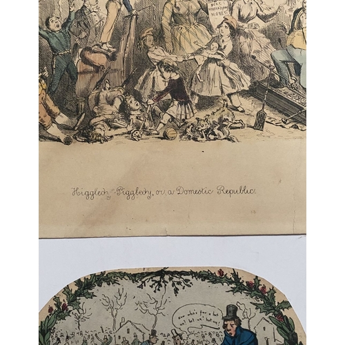 232 - A 19TH CENTURY CATICATURE, (i) ‘Higgledy-Piggledy, or, a Domestic Republic’, lithographic reproducti... 