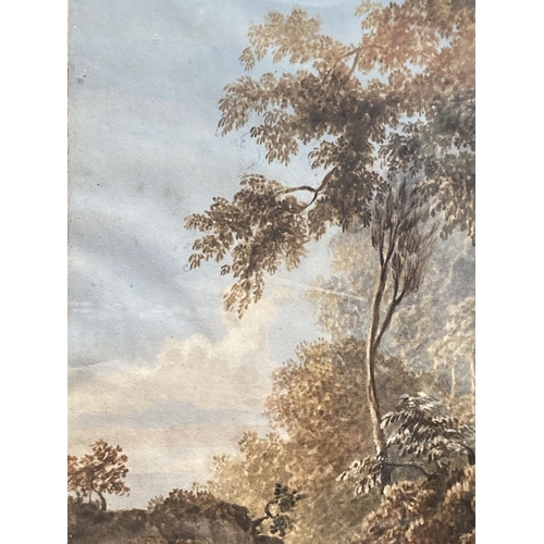 3 - A 19TH CENTURY GILT FRAMED WATERCOLOUR, 