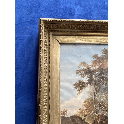 3 - A 19TH CENTURY GILT FRAMED WATERCOLOUR, 