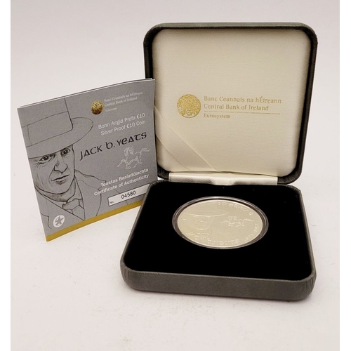 32 - A LIMITED-EDITION SILVER PROOF COIN – JACK B. YEATS COMMEMORATIVE COIN, designed by Michael Guilfoyl... 