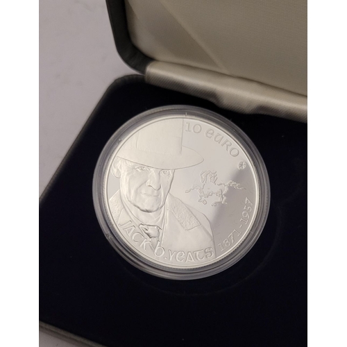 32 - A LIMITED-EDITION SILVER PROOF COIN – JACK B. YEATS COMMEMORATIVE COIN, designed by Michael Guilfoyl... 