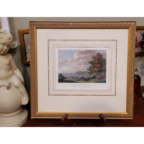 48 - A PAIR OF FRAMED HAND COLOURED COPPER PLATE ETCHINGS: (i) W. Ashford Pinxt: T. Milton Sculp. Shanes ... 