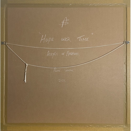 5 - ALVIN SEXTON, (IRISH, 20TH CENTURY), HOPE OVER TIME, acrylic on hardboard, signed lower right, inscr... 