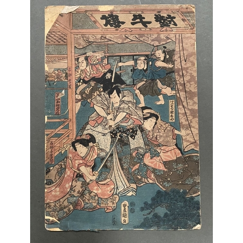 75 - UTAGAWA KUNISADA/ UTAGAWA TOYOKUNI III (JAPANESE, 1786-1865), AN EARLY 19TH CENTURY EDO PERIOD JAPAN... 