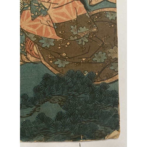 75 - UTAGAWA KUNISADA/ UTAGAWA TOYOKUNI III (JAPANESE, 1786-1865), AN EARLY 19TH CENTURY EDO PERIOD JAPAN... 