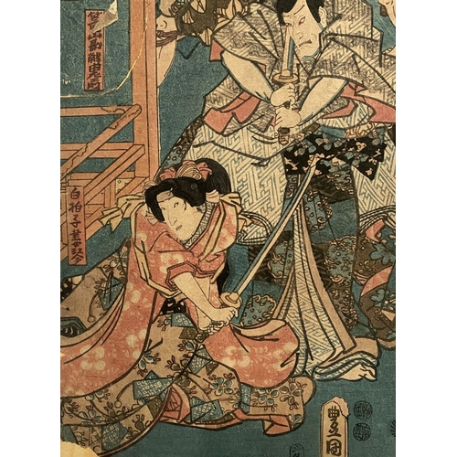 75 - UTAGAWA KUNISADA/ UTAGAWA TOYOKUNI III (JAPANESE, 1786-1865), AN EARLY 19TH CENTURY EDO PERIOD JAPAN... 