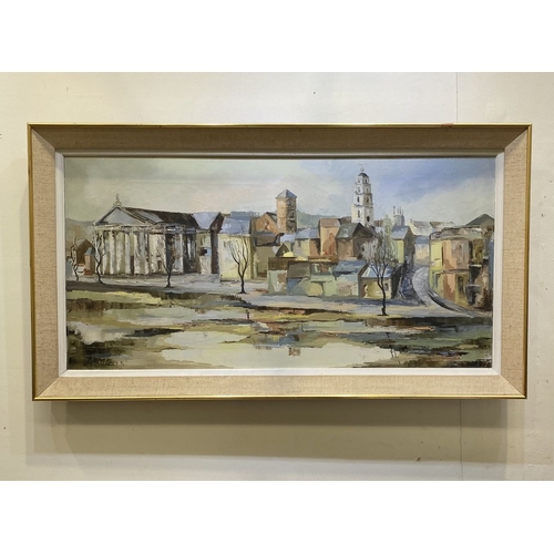 10 - GRETTA O'BRIEN (B.1933), CORK CITYSCAPE, oil on canvas, signed and dated ’71 lower left. David Hendr... 