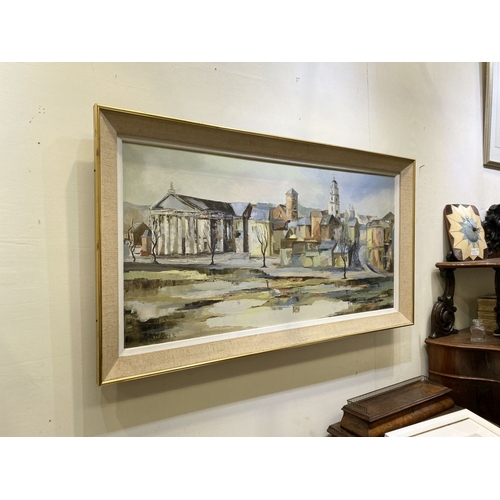 10 - GRETTA O'BRIEN (B.1933), CORK CITYSCAPE, oil on canvas, signed and dated ’71 lower left. David Hendr... 