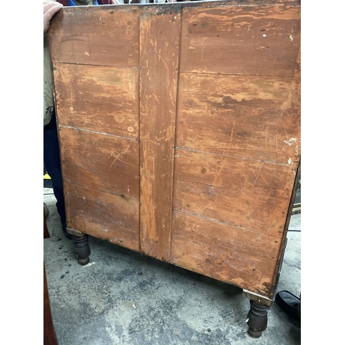 108 - AN EXCELLENT 19TH CENTURY CORK MAHOGANY CHEST OF DRAWERS, bow fronted, two short over three long dra... 