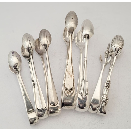 149 - A VERY GOOD COLLECTION OF SMALL SILVER SUGAR TONGS: various dates & designs, some unusual decorative... 