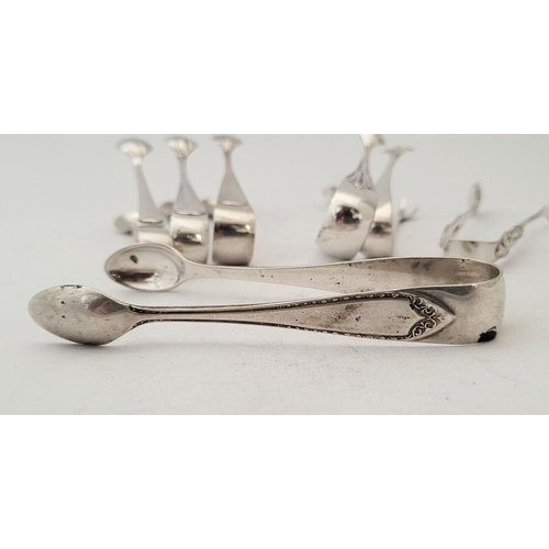 149 - A VERY GOOD COLLECTION OF SMALL SILVER SUGAR TONGS: various dates & designs, some unusual decorative... 