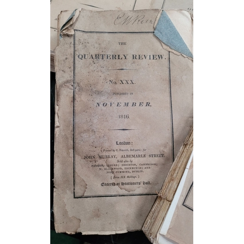 170 - THE QUARTERLY REVIEW FOR YEARS: 1816, 1817, 1827, 1828 & 1861. Printed by C. Roworth Bell-Yard for J... 