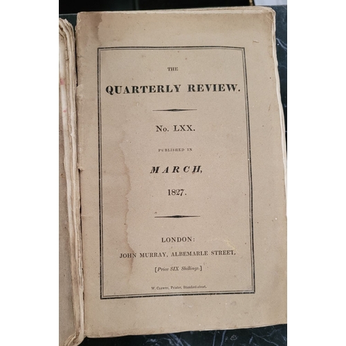 170 - THE QUARTERLY REVIEW FOR YEARS: 1816, 1817, 1827, 1828 & 1861. Printed by C. Roworth Bell-Yard for J... 