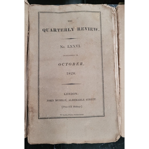 170 - THE QUARTERLY REVIEW FOR YEARS: 1816, 1817, 1827, 1828 & 1861. Printed by C. Roworth Bell-Yard for J... 