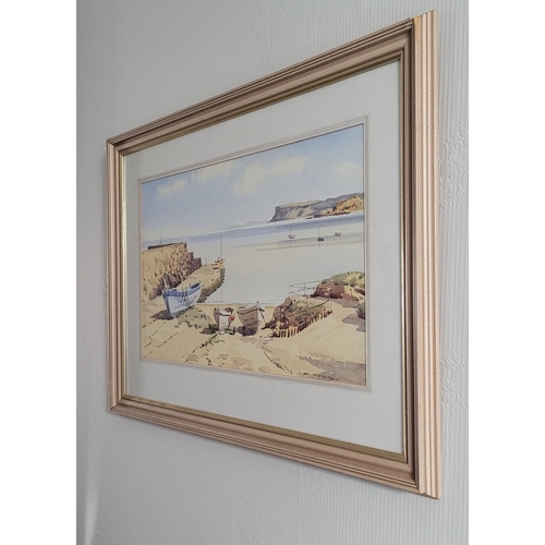 19 - SAMUEL MCLARNON, UWS, (IRISH, 1923-2013), BOATS, BALLYCASTLE, watercolour on paper, signed lower rig... 