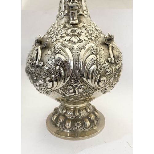 2 - AN IMPRESSIVE HISTORICAL IRISH SILVER ARMADA JUG, Dublin c.1866. The front engraved with presentatio... 