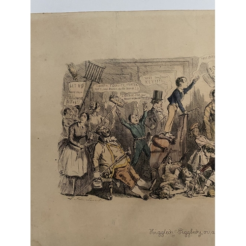 241 - A 19TH CENTURY CARICATURE, (i) ‘Higgledy-Piggledy, or, a Domestic Republic’, lithographic reproducti... 