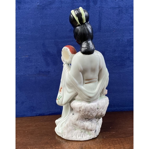 272 - A COLLECTION OF VINTAGE ORIENTAL PORCELAIN GEISHA’S, a seated female figure playing instrument, fema... 