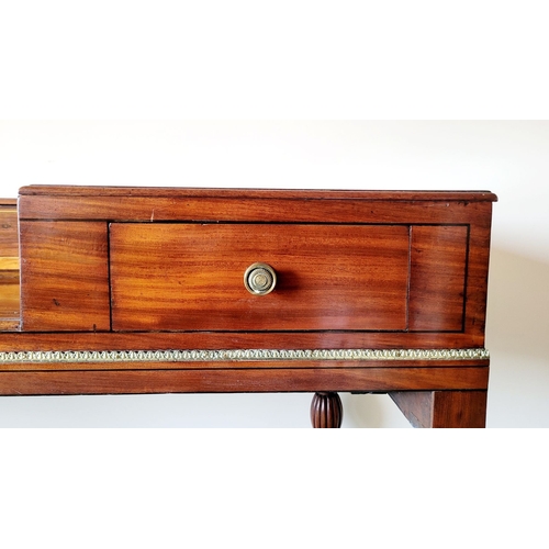 281 - AN EARLY 19TH CENTURY MAHOGANY BRASS INLAID CONVERTED SPINET, by the maker Thomas Butcher, of Great ... 