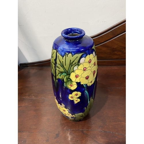 294 - A MINTON ART NOUVEAU SECESSIONIST VASE, c.1900, decorated with stylised yellow flowers with green fo... 