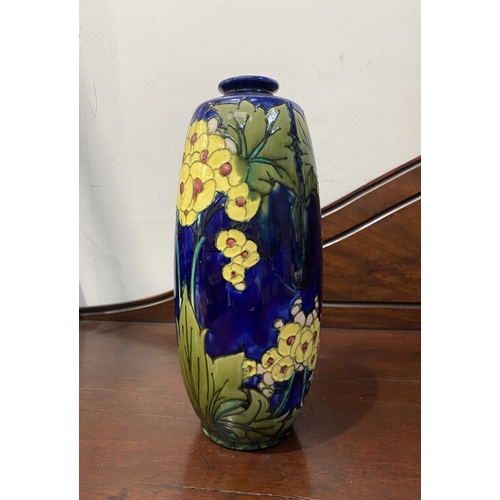 294 - A MINTON ART NOUVEAU SECESSIONIST VASE, c.1900, decorated with stylised yellow flowers with green fo... 