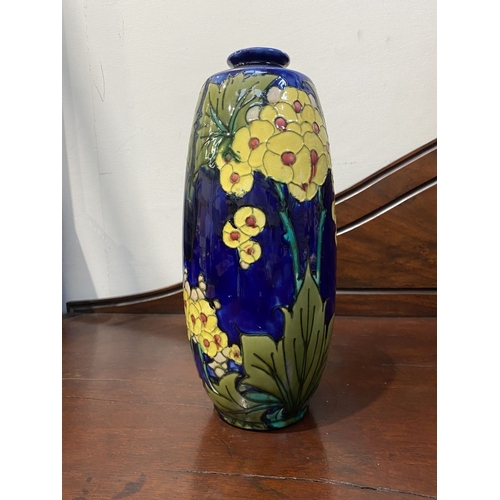 294 - A MINTON ART NOUVEAU SECESSIONIST VASE, c.1900, decorated with stylised yellow flowers with green fo... 