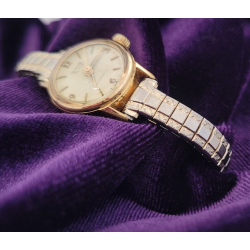 296 - A VINTAGE GLYCINE ALTUS AUTOMATIC LADIES WRISTWATCH, with stainless steel back, water protected, Swi... 