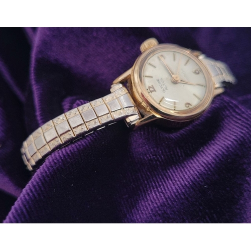 296 - A VINTAGE GLYCINE ALTUS AUTOMATIC LADIES WRISTWATCH, with stainless steel back, water protected, Swi... 