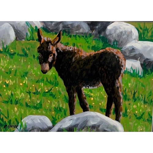 308 - RONALD KEEFER (Irish, 20th Century), ‘THE WEE DONKEY’, oil on canvas, signed lower left, dimensions:... 