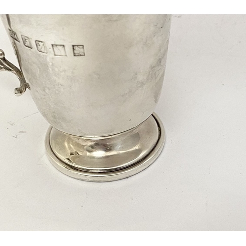 31 - A 1916-66 JUBILEE IRISH SILVER CREAM JUG, Hallmarked B. Moynihan Limerick. Nice simple form with dec... 