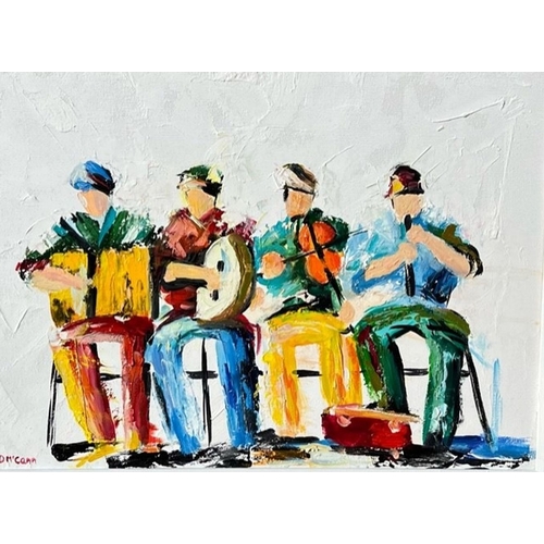 312 - DONAL MCCANN (Irish, 20th Century), ‘THE BIG SESSION’, oil on canvas, signed lower left. Dimensions:... 