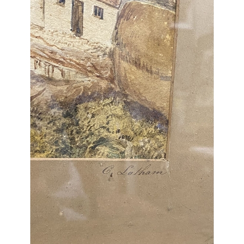 344 - C. LATHAM (British, 20th Century), ‘SALTBURN BY THE SEA’, watercolour on paper, inscribed to mount w... 