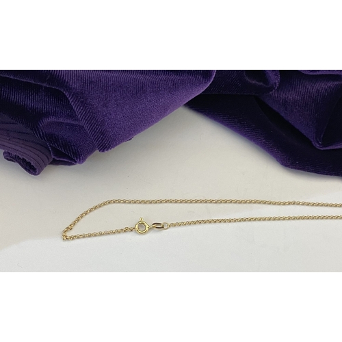 346 - A PRETTY 9CT YELLOW GOLD TRINITY KNOT PENDANT NECKLACE, the trinity knot pendant hallmarked to rever... 