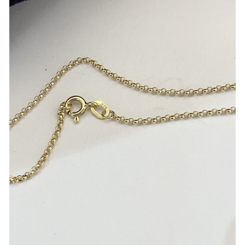 346 - A PRETTY 9CT YELLOW GOLD TRINITY KNOT PENDANT NECKLACE, the trinity knot pendant hallmarked to rever... 