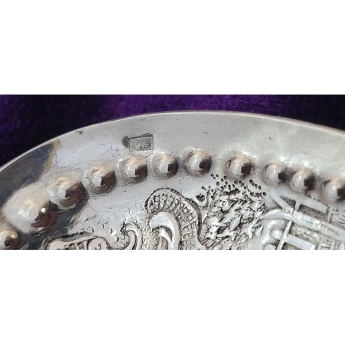 71 - A HIGHLY DECORATED WEDDING SPOON WITH FRENCH WEEVIL MARK TO THE BOWL INTERIOR, the spoon has fantast... 