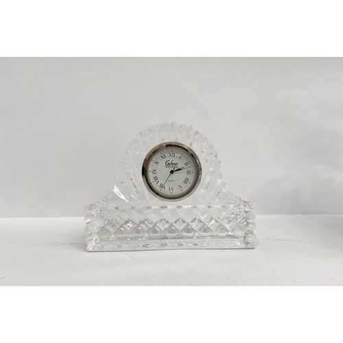 191 - A WATERFORD CRYSTAL HURRICANE VOTIVE CANDLEHOLDER, in the Lismore pattern, along with Waterford crys... 