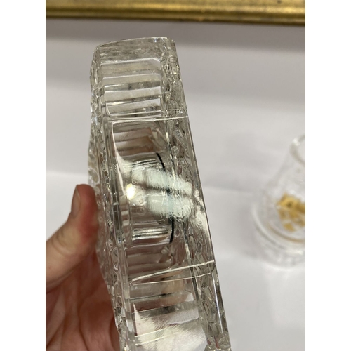 191 - A WATERFORD CRYSTAL HURRICANE VOTIVE CANDLEHOLDER, in the Lismore pattern, along with Waterford crys... 