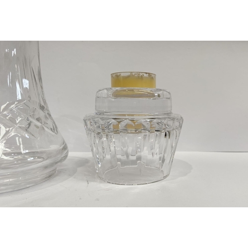 191 - A WATERFORD CRYSTAL HURRICANE VOTIVE CANDLEHOLDER, in the Lismore pattern, along with Waterford crys... 