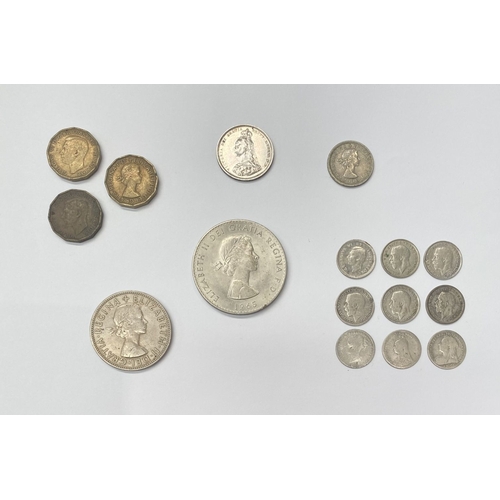 196 - A COLLECTION OF BRITISH COINS, Late 19th – Early 20th Century, to include 8 three pence coins dating... 