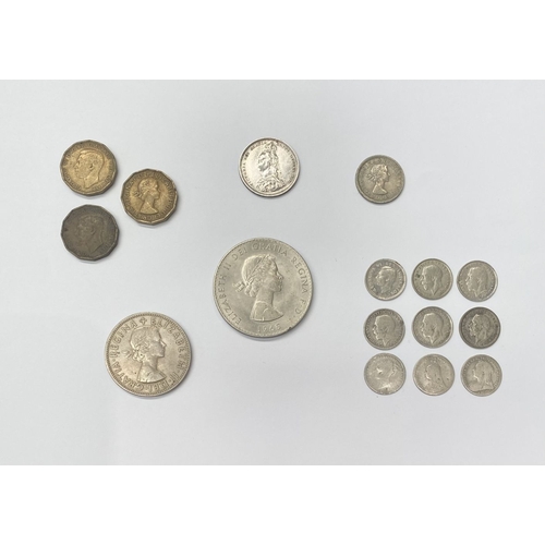 196 - A COLLECTION OF BRITISH COINS, Late 19th – Early 20th Century, to include 8 three pence coins dating... 