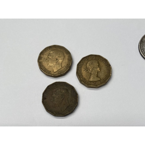 196 - A COLLECTION OF BRITISH COINS, Late 19th – Early 20th Century, to include 8 three pence coins dating... 