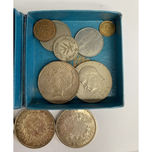 199 - A COLLECTION OF WORLDWIDE COINS, to include five 10 Francs coins dating 1967 – 1970, two United Stat... 
