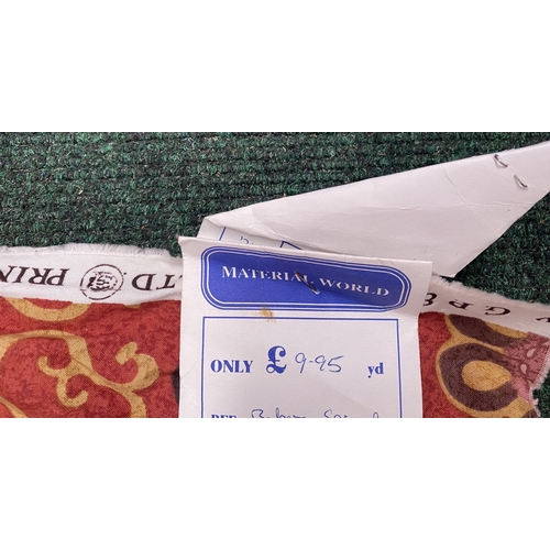 212 - A LARGE COLLECTION OF ROLLS OF FABRICS, by a variety of Makers and in a variety of patterns etc. As ... 