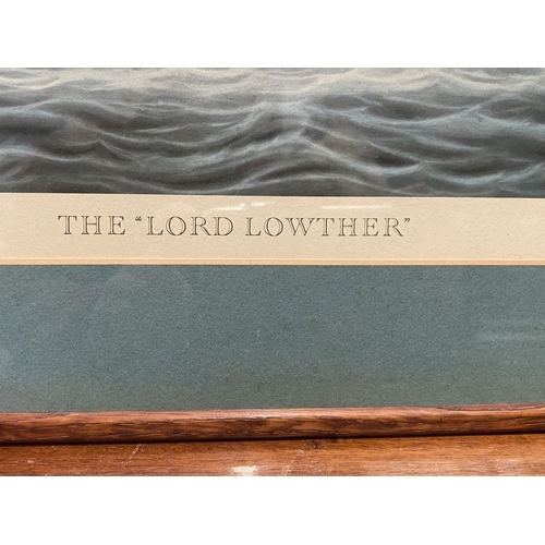 221 - A PAIR OF MARITIME FRAMED PRINTS, ‘Sir David Scott’ & ‘The Lord Lowther’, coloured print reproductio... 