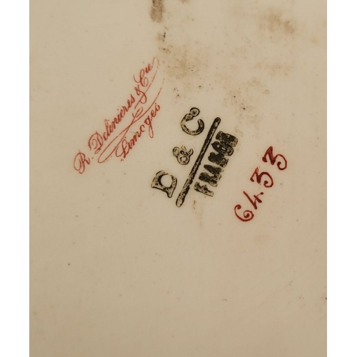 223 - A DELICATE VINTAGE FRENCH MADE R. DELIMIERES & CIE, LIMOGES – D&C TEA SET, which includes a large tr... 