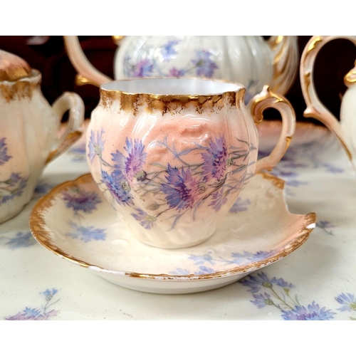 223 - A DELICATE VINTAGE FRENCH MADE R. DELIMIERES & CIE, LIMOGES – D&C TEA SET, which includes a large tr... 