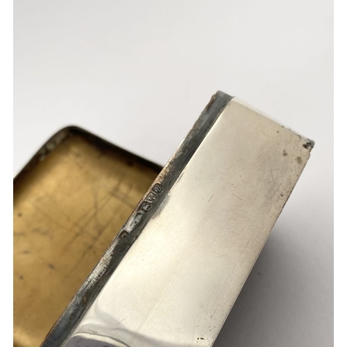 228 - AN ART DECO PERIOD SILVER SNUFF BOX ALONG WITH SILVERPLATED SAUCE BOAT, snuff box hallmarked Chester... 