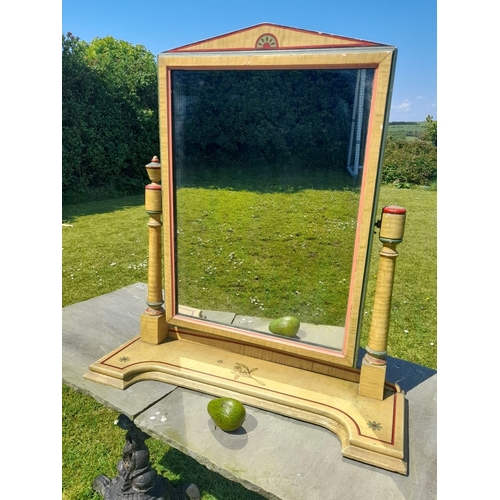 229 - A VERY LARGE WELL MADE MAHOGANY ANTIQUE DESKTOP MIRROR, originally sold at Millar & Beatty, Grafton ... 